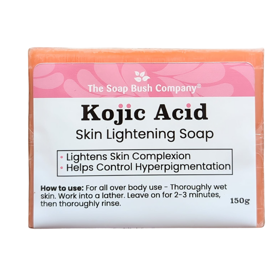 The Soap Bush Company Kojic Acid Skin Lightening Soap, Lightens Skin Complexion, Helps Control Hyperpigmentation, kojie san kojic soap, kojie san skin brightening soap, marie france Real Kojic Acid Soap,best kojic acid soap, skin lightening, skin brightening, hyperpigmentation, turmeric, papaya, all over body use, soapbush, soap bush co,Clore Beauty Supply,Hair Mall, BSW, Rex, BCI,JNK,Can kojic acid soap lighten skin tone safely?, What are the main benefits of using kojic acid soap on the face