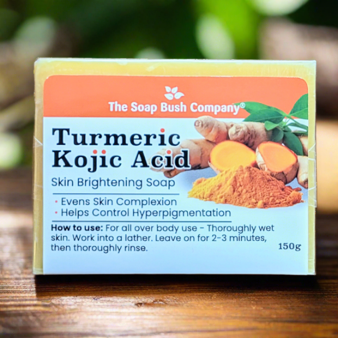 Soap Bush Kojic Acid Turmeric Skin Lightening Soap, Lightens Skin Complexion, Helps Control Hyperpigmentation, kojie san kojic soap, kojie san skin brightening soap, marie france Real Kojic Acid Soap kojic acid soap, skin lightening, skin brightening, hyperpigmentation, turmeric, papaya,Clore Beauty Supply,Hair Mall, BSW, Rex, BCI, JNK, Mama Cee Beauty Supply, Miami Beauty Supply, Ricom, Hera Beauty Supply, Mama Africa Beauty Supply,What ingredients should I look for in a kojic acid ?best kojic acid soap